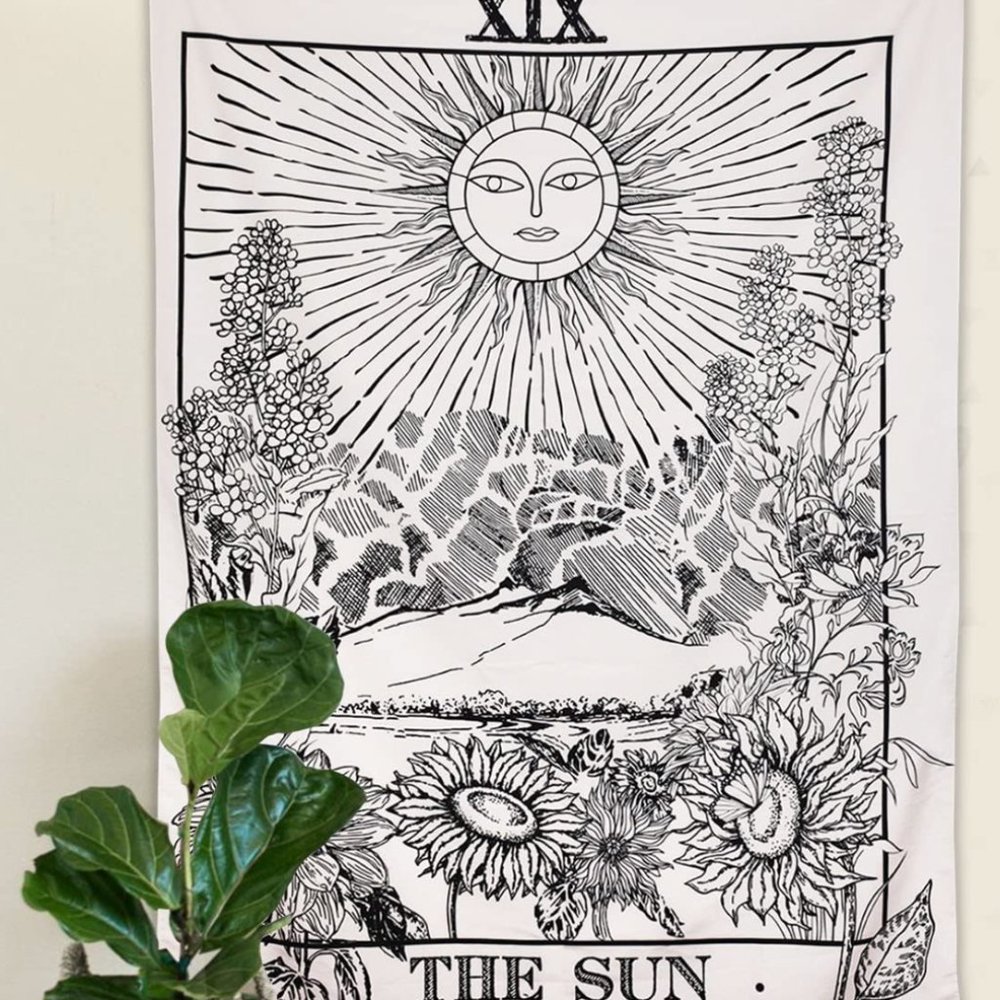 Tarot The Sun Wall Decor Tapestry